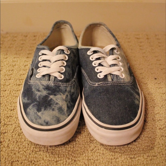Denim Bleach Marbled Vans Shoes - Picture 4 of 5